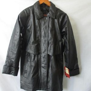 NEW PHASE 2  SMALL S LEATHER JACKET BLACK WOMAN